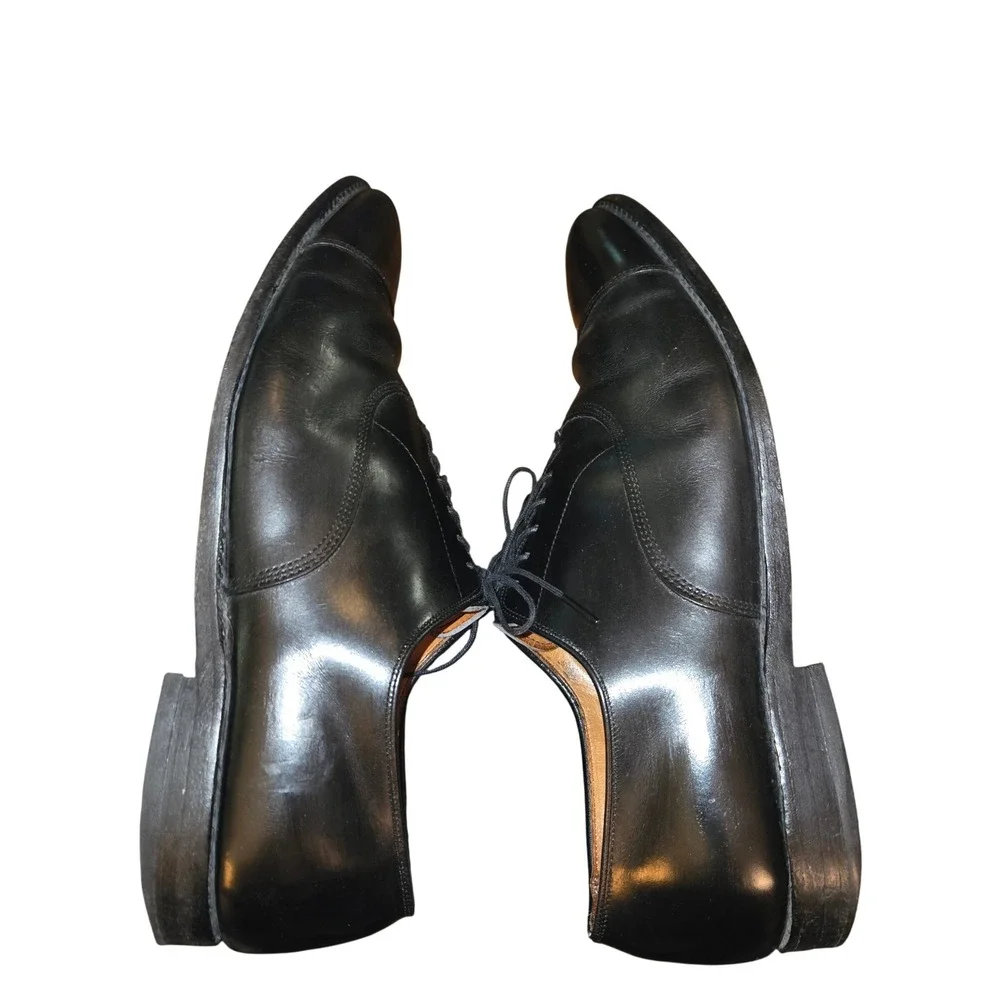 Allen Edmonds Park Avenue Oxford Mens 10.5 B NARROW Black Leather Cap Toe 5615
